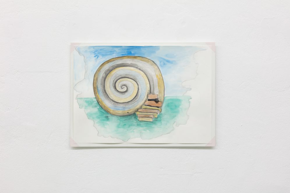 *Snail house for Berlin*, 2022, Mixed media on foam board, 32 x 44 x 0.5 cm