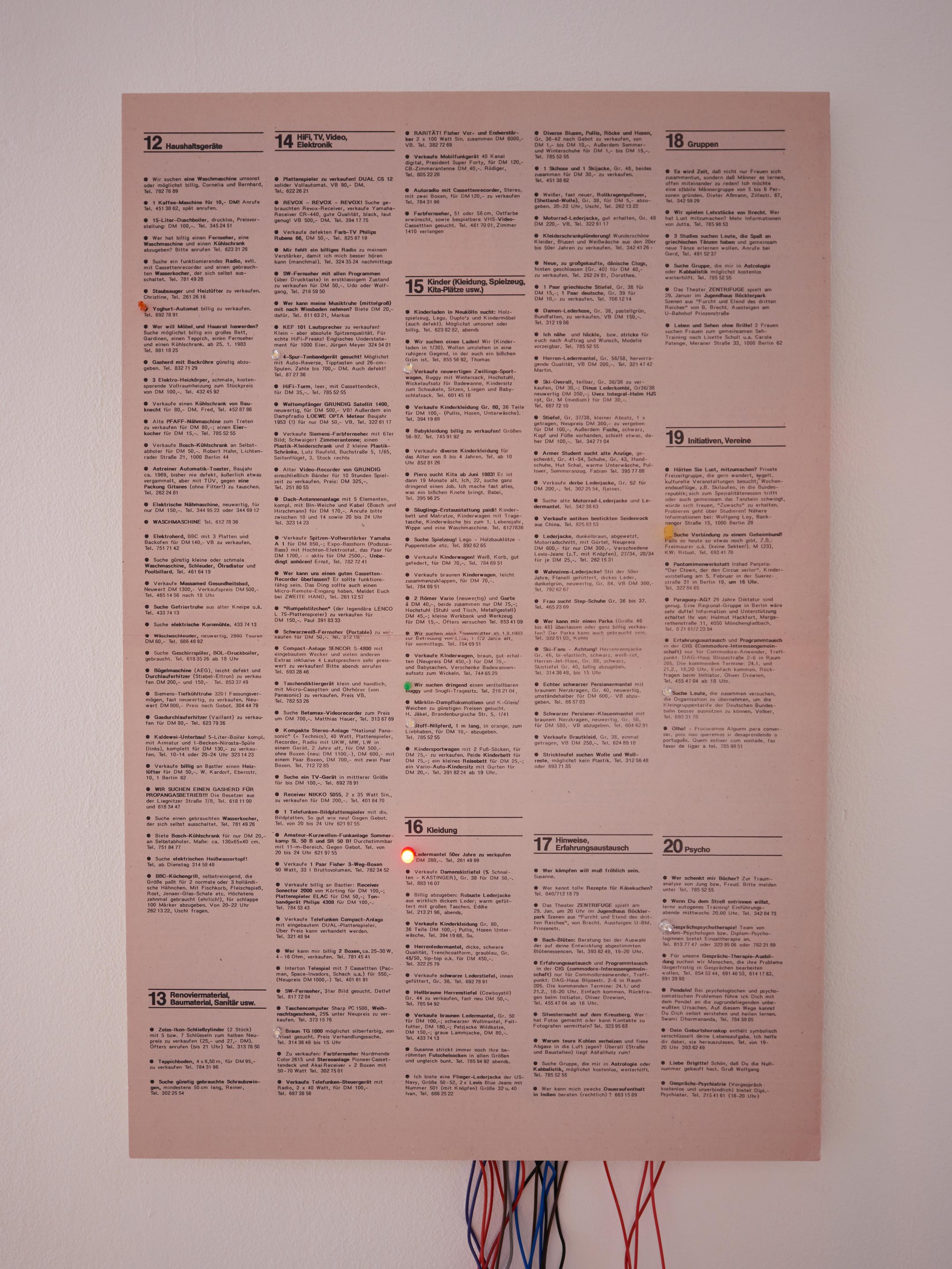Psycho, Digital print on cardboard, LED, cable, Arduino platform, 47 x 31 cm, 2020