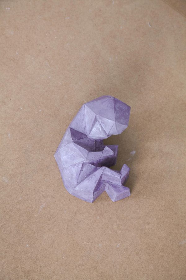 Fetus, Plaster, Pigment, 20 &times; 18 &times; 12 cm, 2018